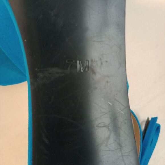 BISOU BISOU Women's Zipper Back & Side Bow Open Toe 3" Heels Size 7 - Picture 11 of 11